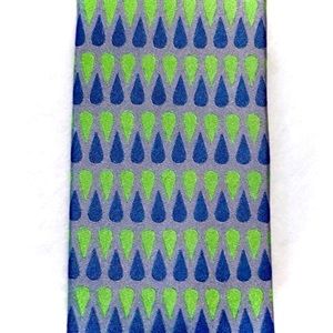 ENGEL  Men’s Gray Teardrop Patterned Skinny Tie